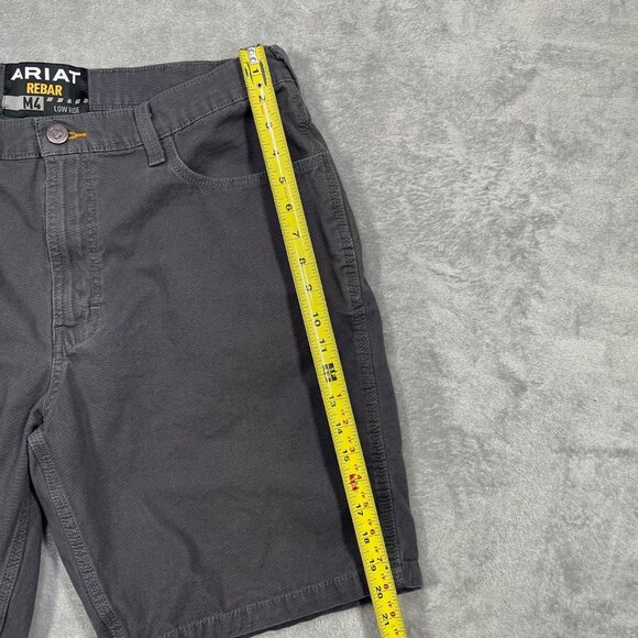 Ariat Rebar M4 Low Rise Work Shorts‎ 36R Gray Cotton Blend Built To Last - Picture 5 of 8